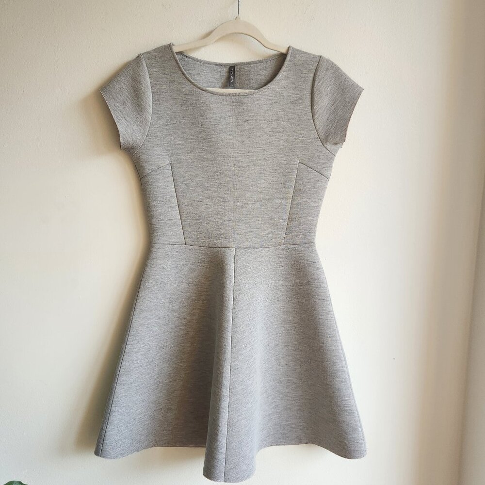 🇫🇷 Naf Naf Gray Flared Mini Dress